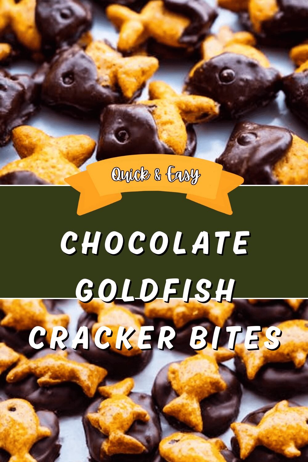 Chocolate Goldfish Cracker Bites