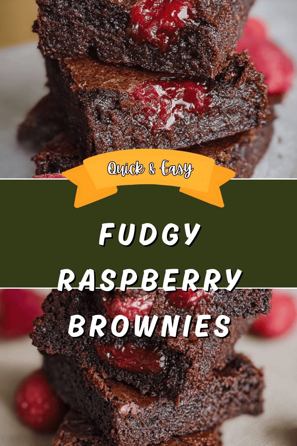 Fudgy Raspberry Brownies