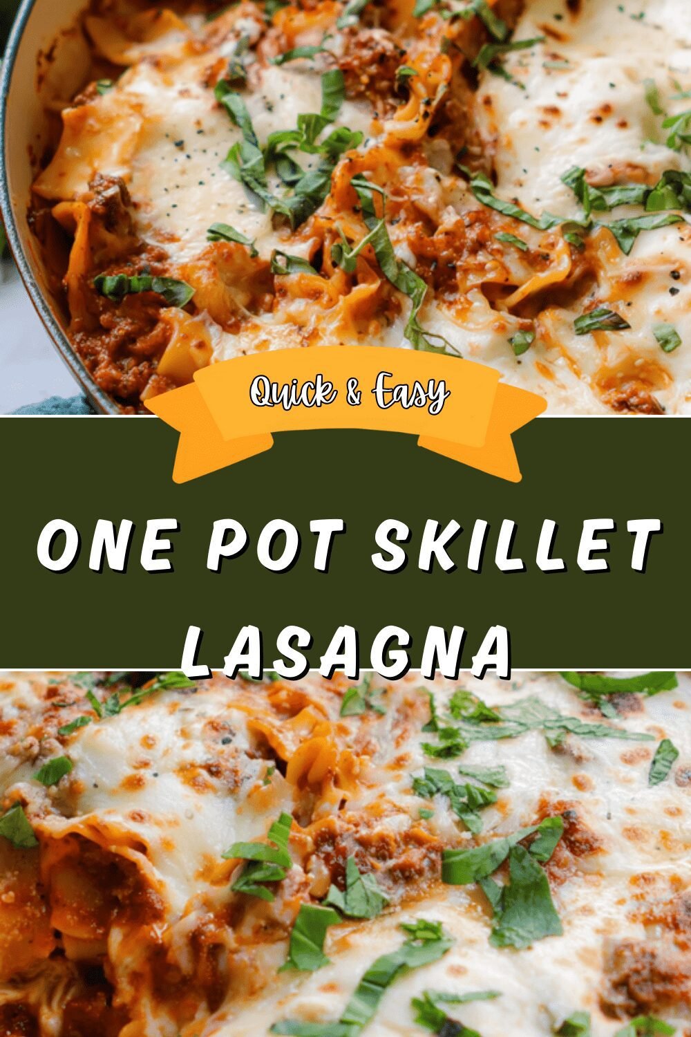 One Pot Skillet Lasagna