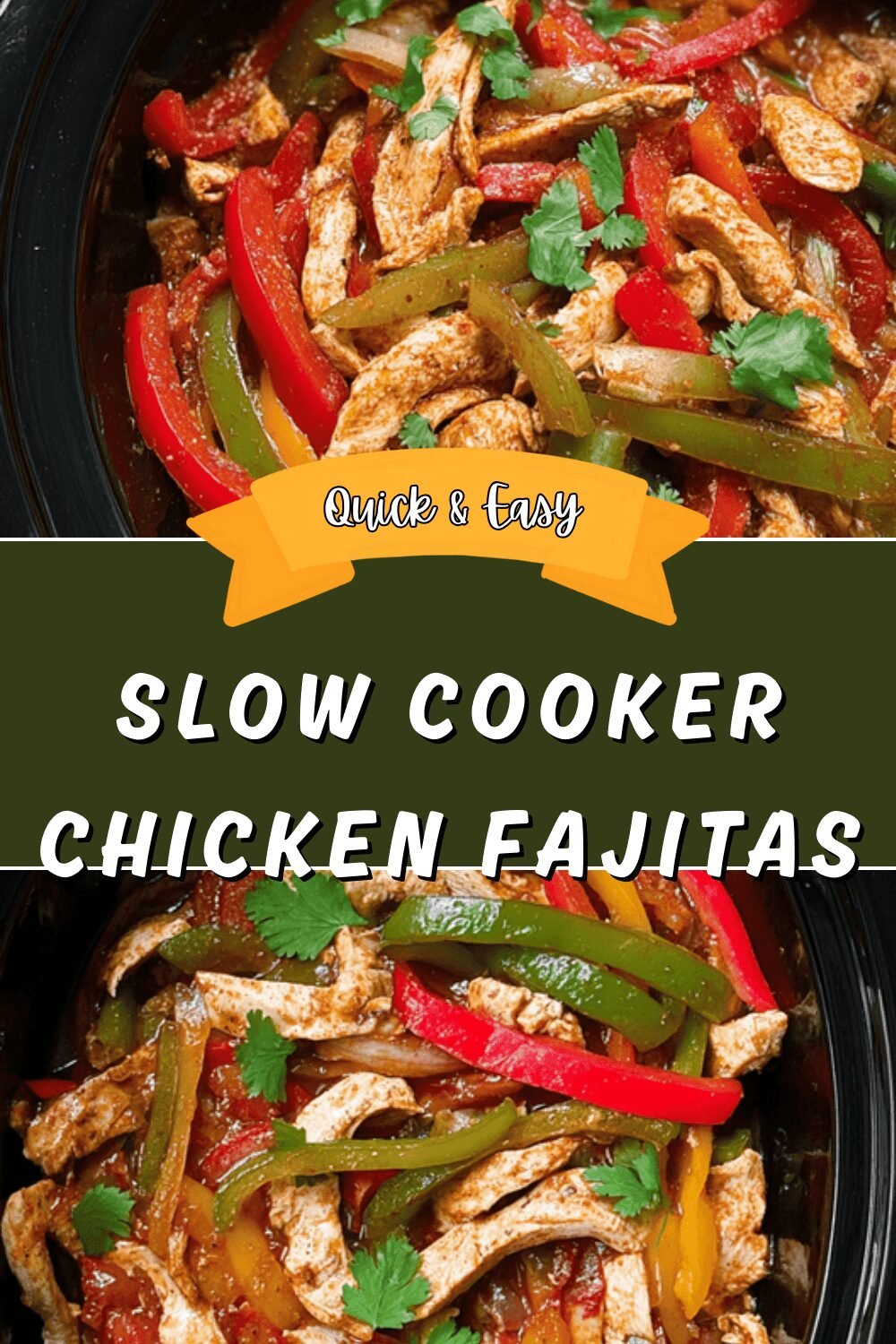 Slow Cooker Chicken Fajitas Recipe With Peppers And Onions 6 Slow Cooker Chicken Fajitas