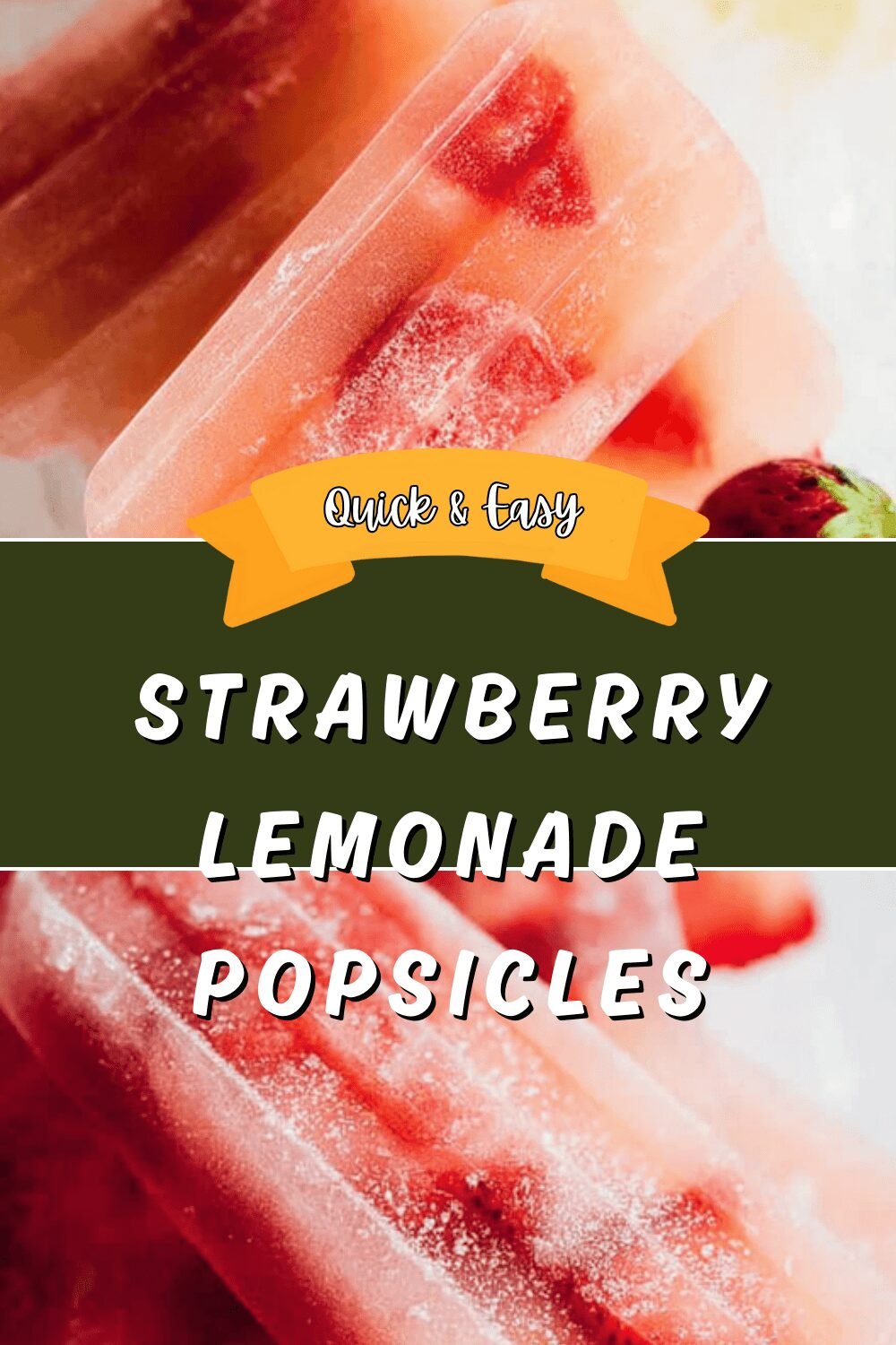 Strawberry Lemonade Popsicles