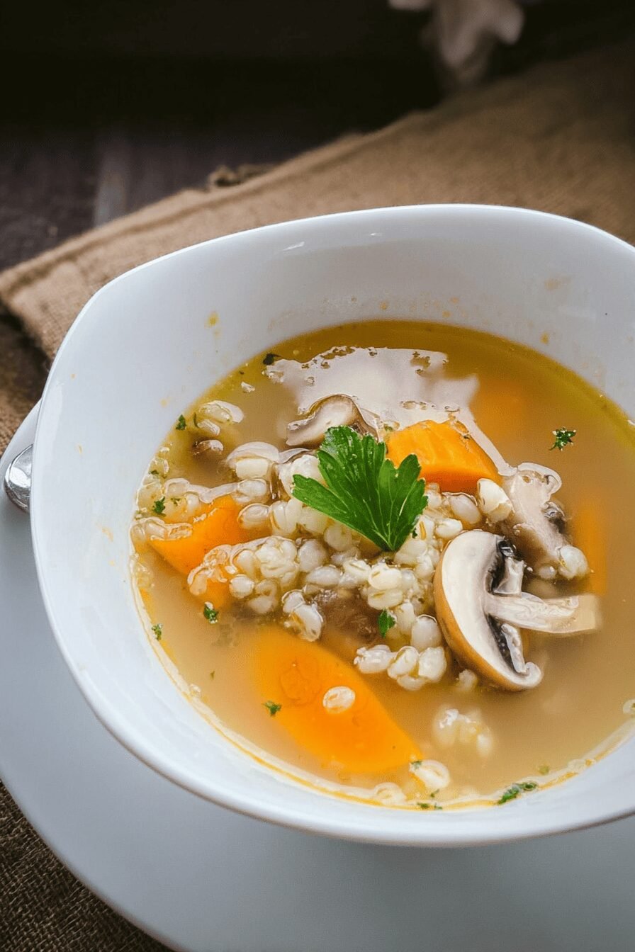 Barley And Mushroom Soup