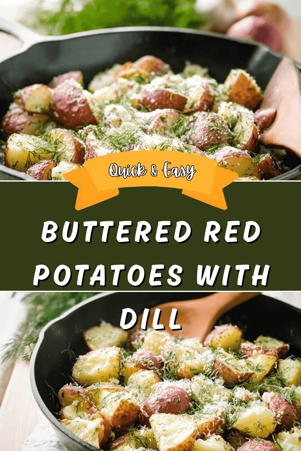 Buttered Red Potatoes With Fresh Dill And Garlic Herb Flavor 6 Buttered Red Potatoes With Dill
