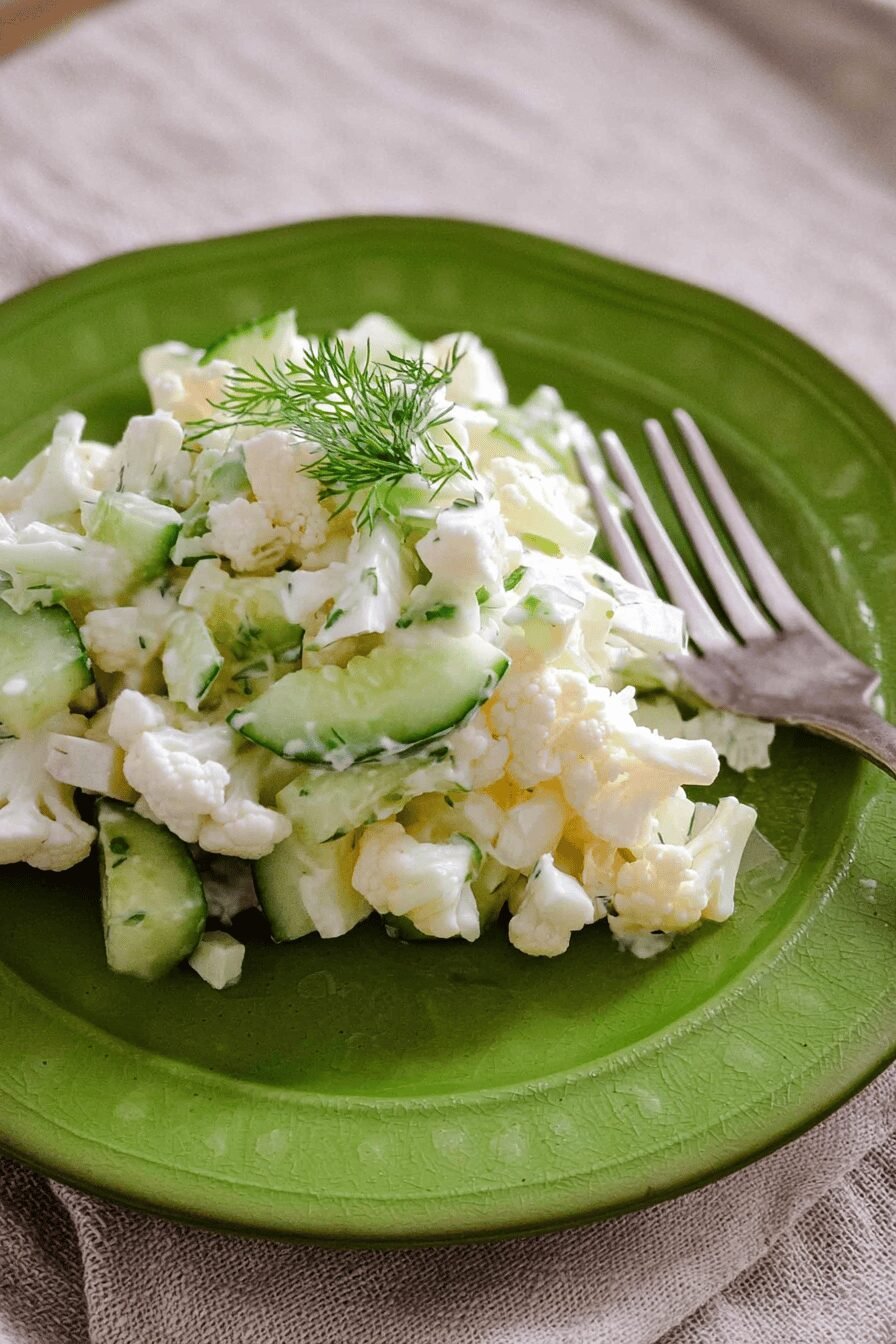 Cauliflower Cucumber Salad Recipe With Fresh Herbs And Light Dressing 6 Cauliflower Cucumber Salad