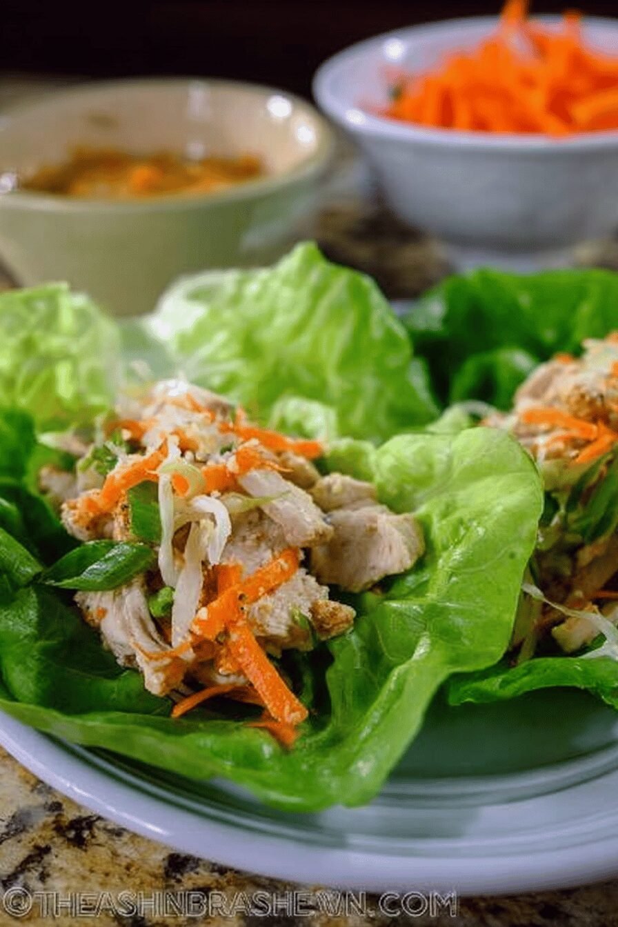 Asian Chicken Lettuce Wraps Recipe With Savory Garlic Sauce 7 Chicken Lettuce Wraps