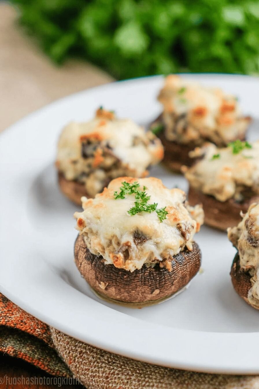 Chicken Stuffed Mushrooms Recipe With Savory And Easy Filling Ideas 6 Chicken Stuffed Mushrooms
