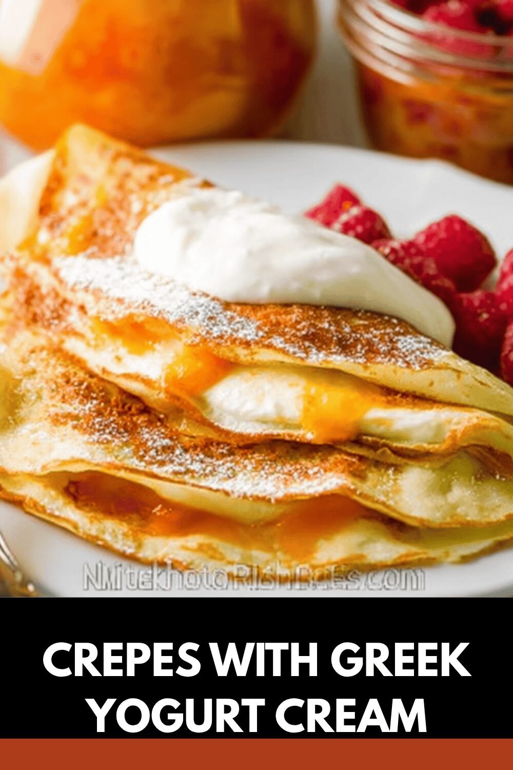Crepes With Greek Yogurt Cream