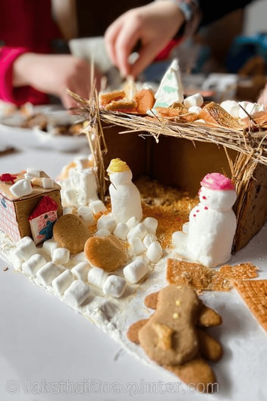 Gingerbread Nativity Manger Scene Ideas For Festive Holiday Decorating 7 Gingerbread Nativity Manger Scene