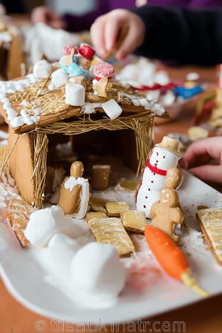 Gingerbread Nativity Manger Scene Ideas For Festive Holiday Decorating 6 Gingerbread Nativity Manger Scene