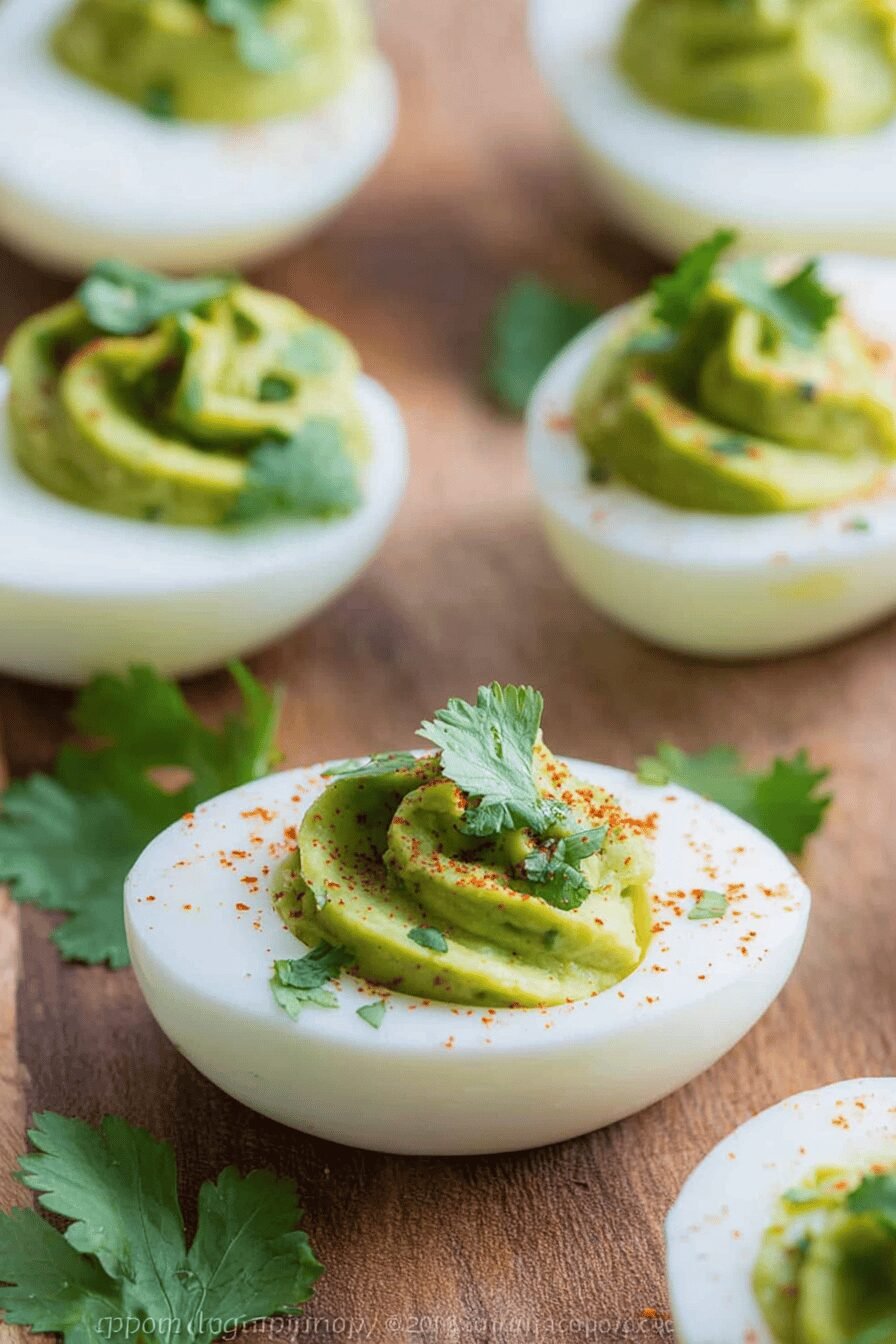 Guacamole Deviled Eggs Recipe With Creamy Avocado Filling 7 Guacamole Stuffed Eggs Recipe