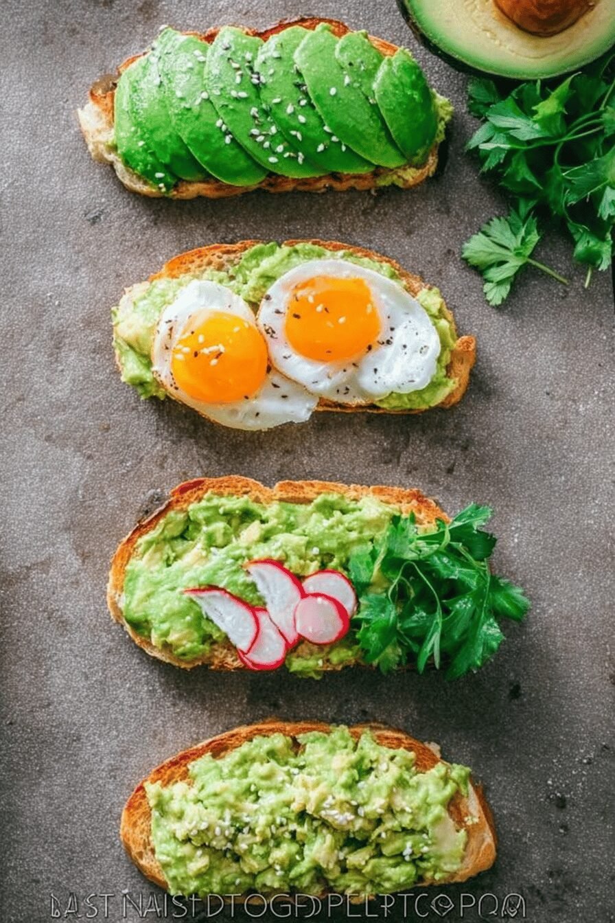 Open Faced Avocado Spread Sandwiches