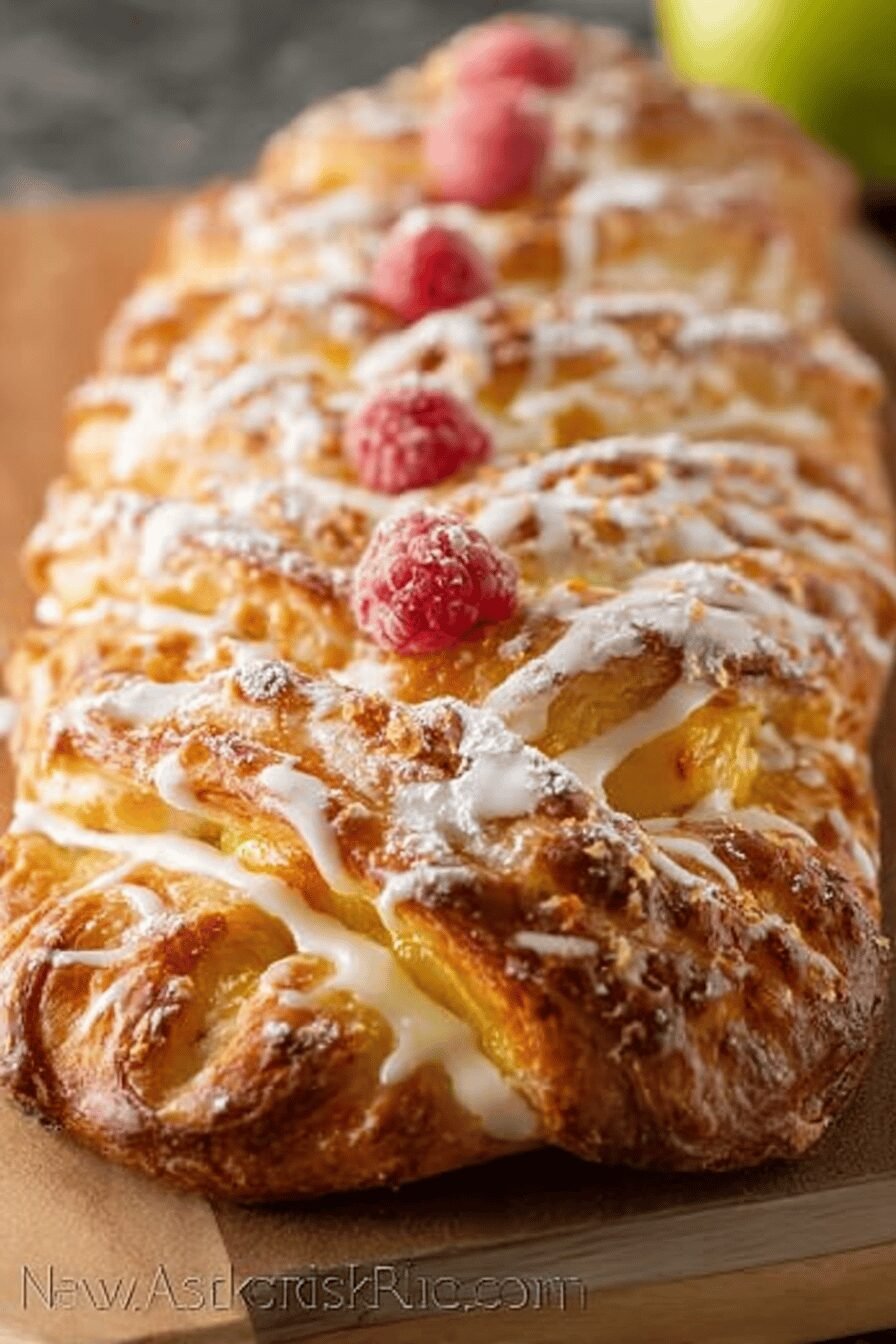 Peach Cream Cheese Braided Danish