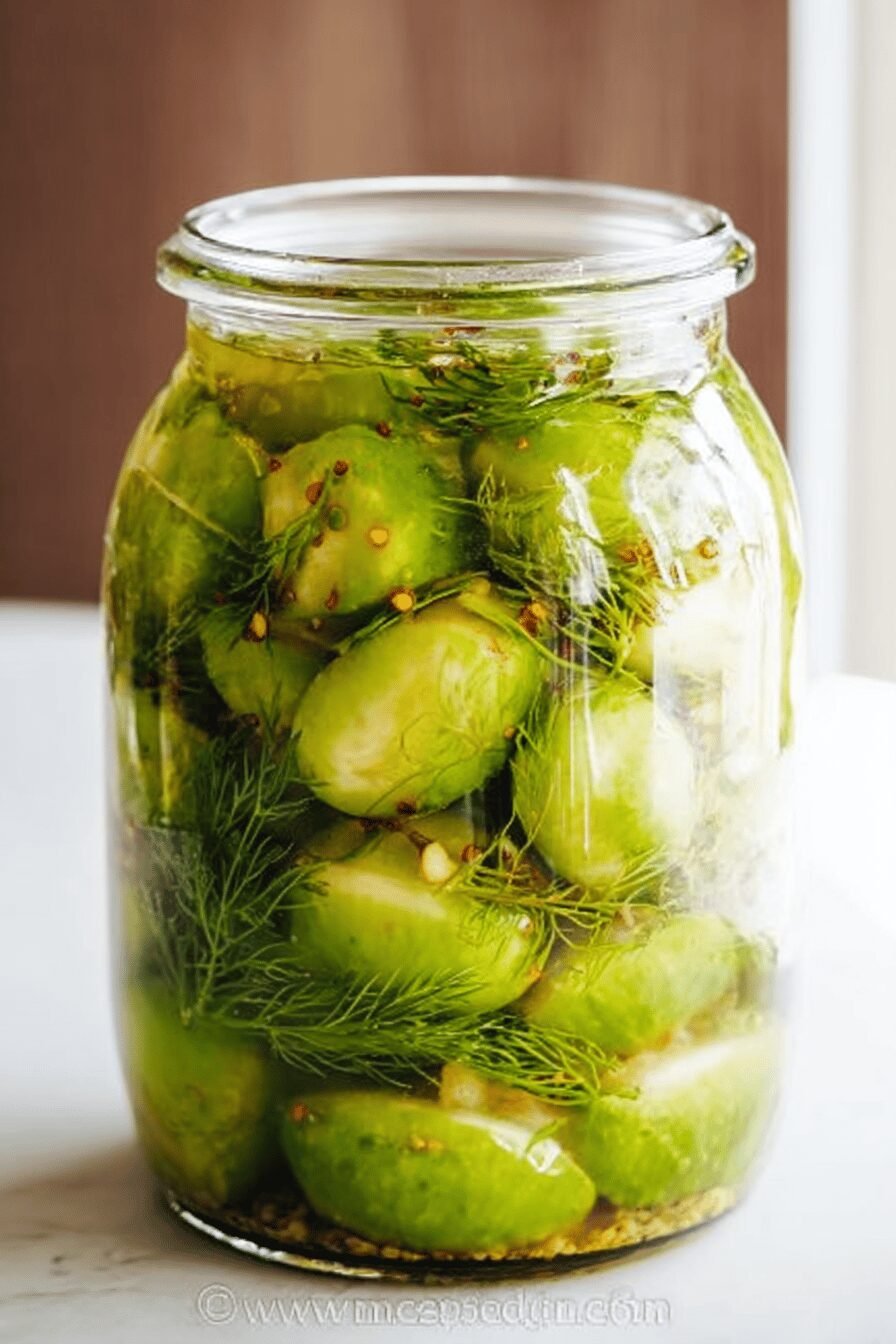 Pickled Stuffed Green Tomatoes