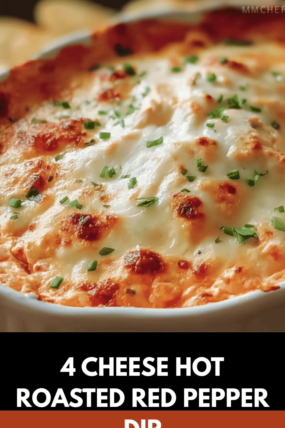 4 Cheese Hot Roasted Red Pepper Dip
