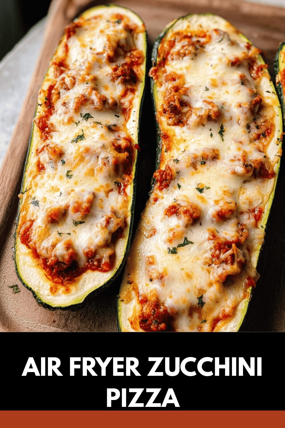 Air Fryer Zucchini Pizza