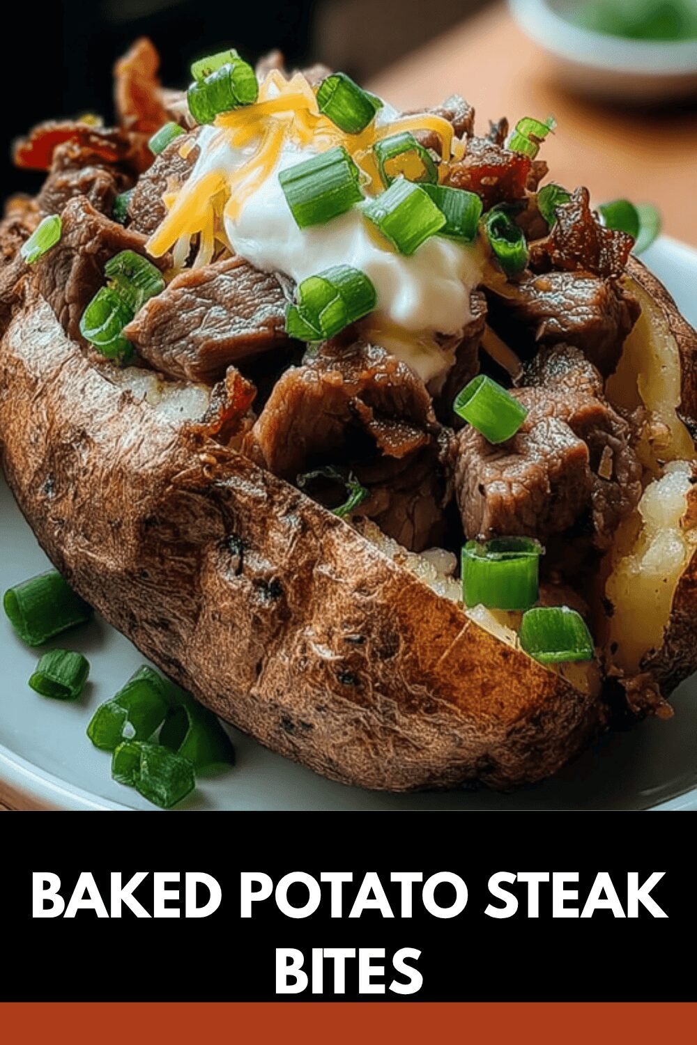 Baked Potato Steak Bites