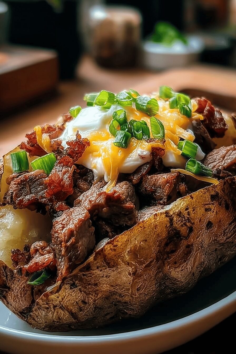 Baked Potato Steak Bites