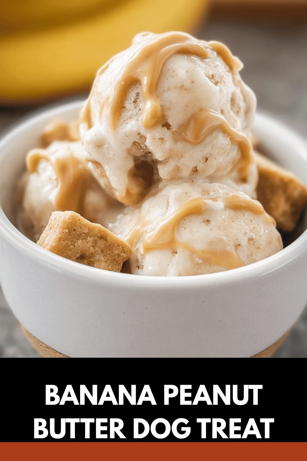 Banana Peanut Butter Dog Treat