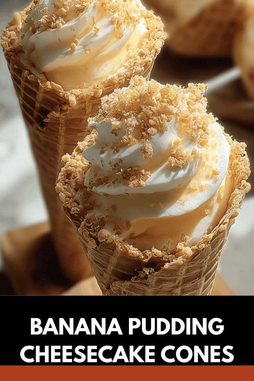 Banana Pudding Cheesecake Cones