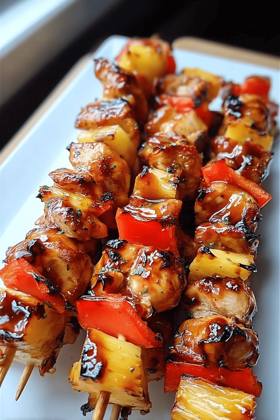 Bbq Pineapple Chicken Kabobs