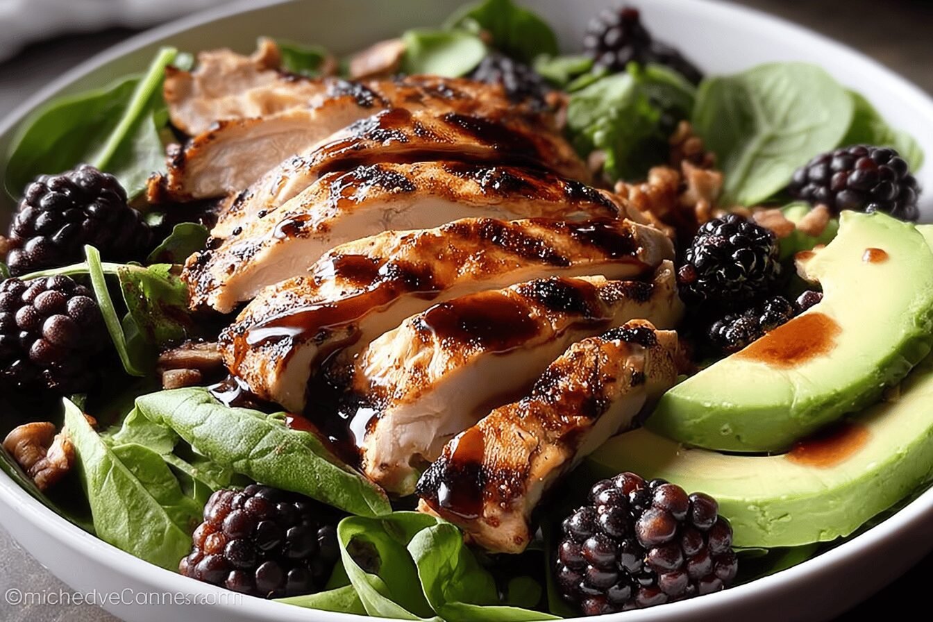 Blackberry Balsamic Grilled Chicken Salad