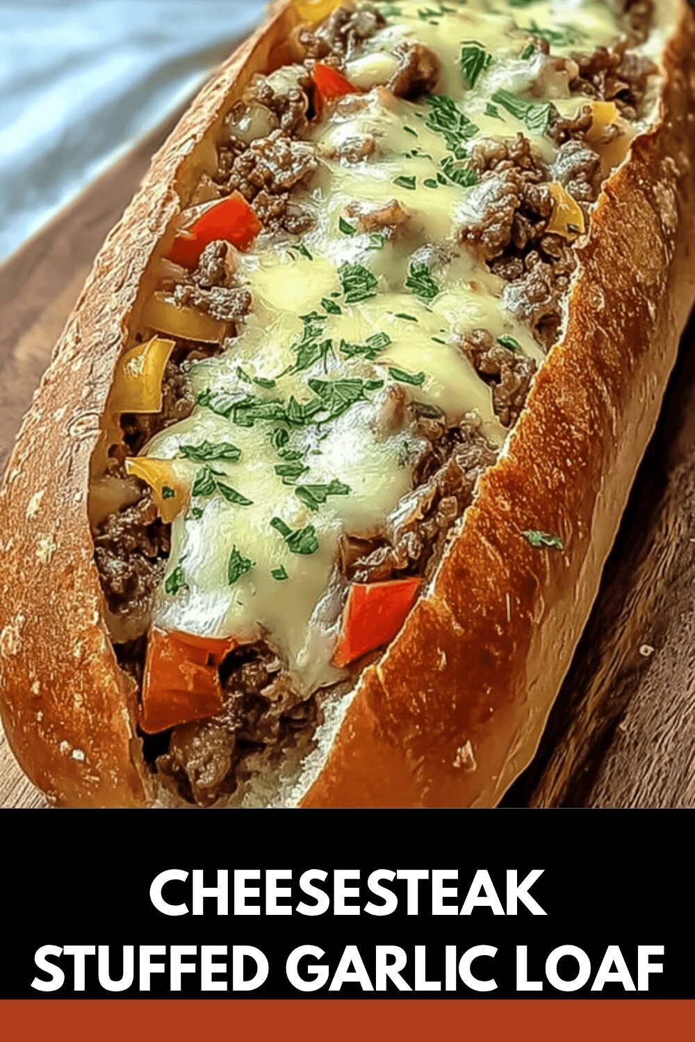 Cheesesteak Stuffed Garlic Loaf