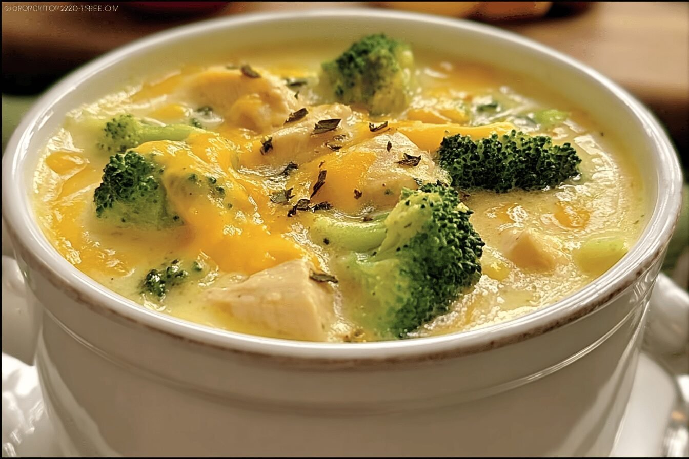 Cheesy Chicken Broccoli Soup
