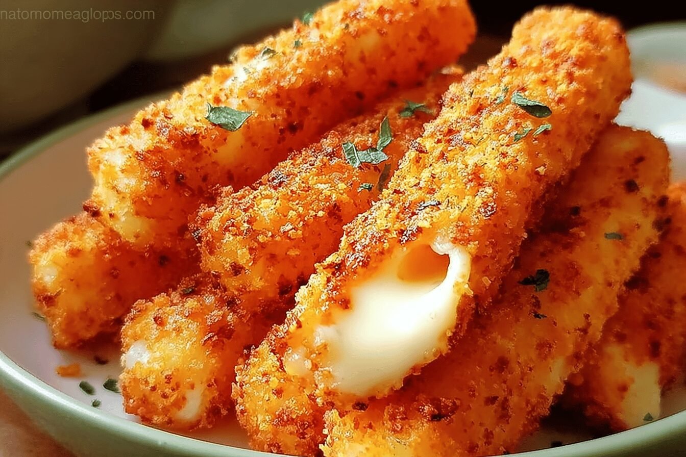 Cheesy Doritos Encrusted Mozzarella Sticks
