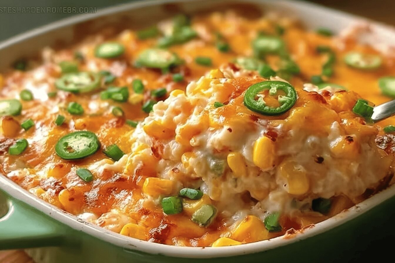 Cheesy Fiesta Corn Casserole