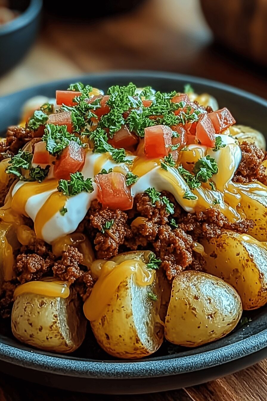 Cheesy Taco Potatoes