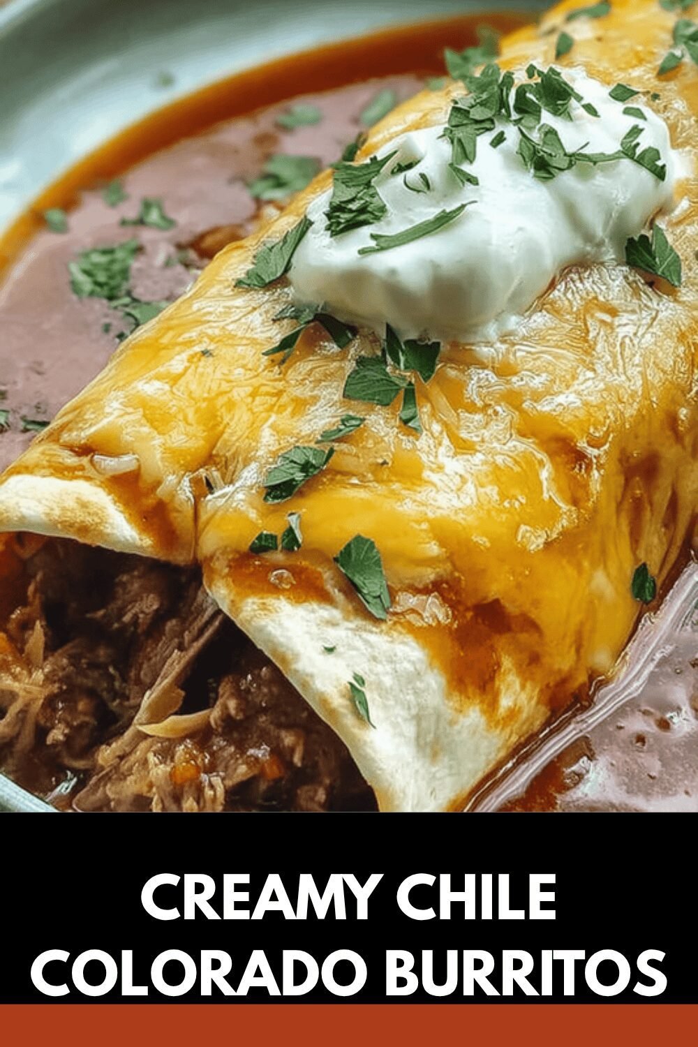 Creamy Chile Colorado Burritos
