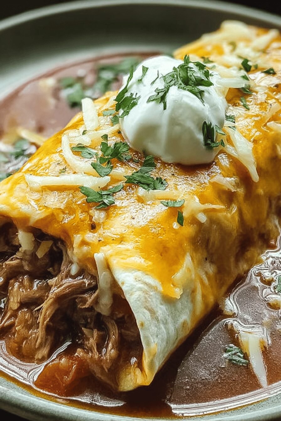 Creamy Chile Colorado Burritos