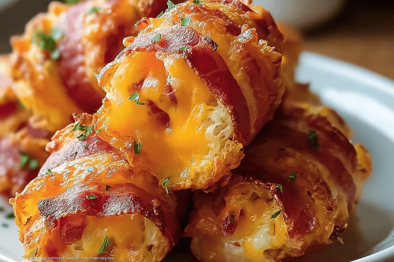 Crispy Cheesy Bacon Rolls