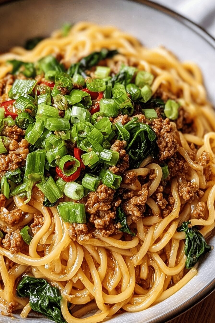 Dan Dan Noodles Recipe With Spicy Sauce And Fresh Ingredients 6 Dan Dan Noodles