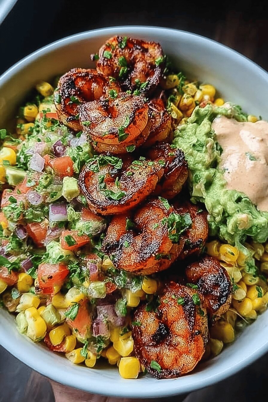 Grilled Shrimp Avocado Corn Salsa Recipe