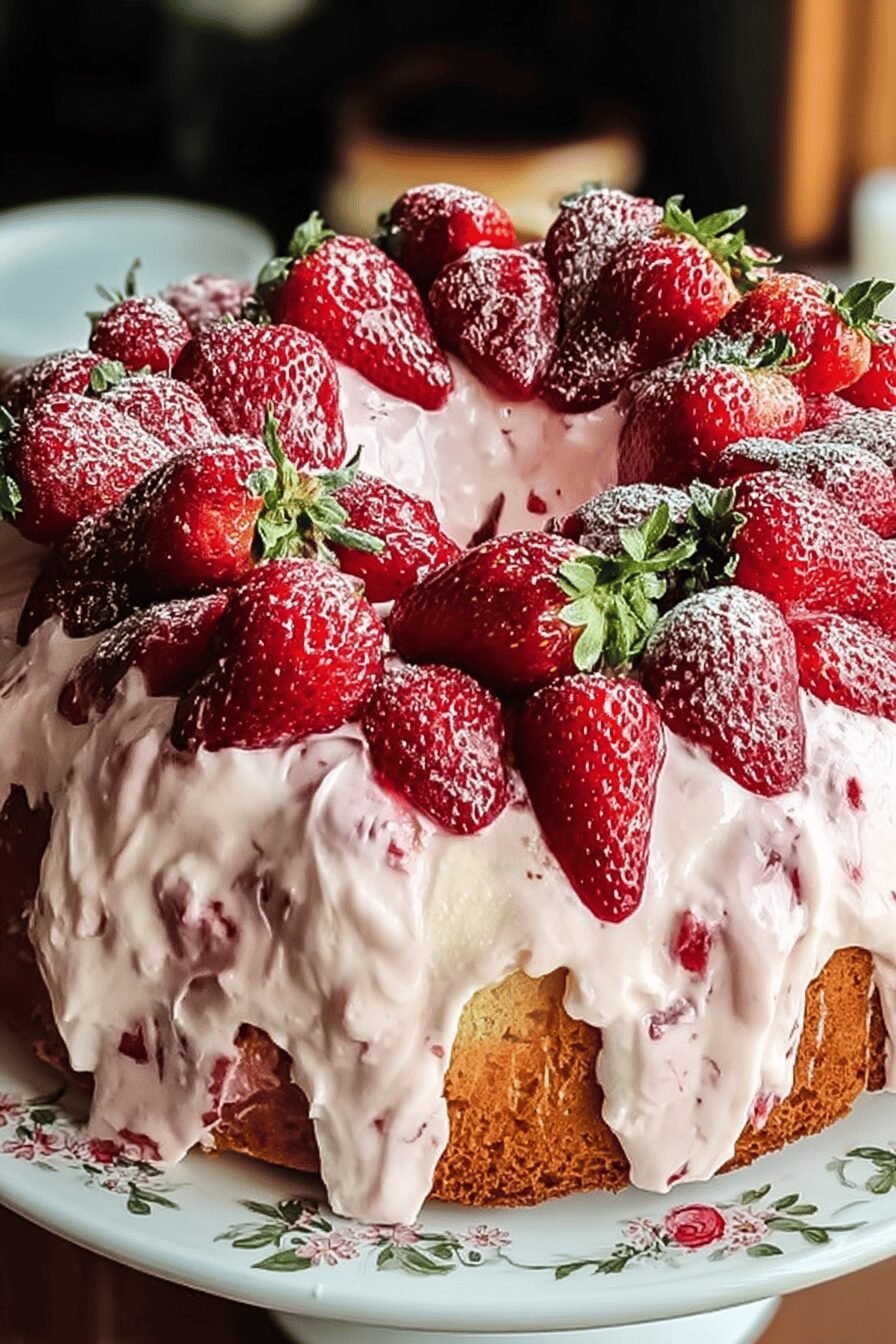 Homemade Strawberry Cream Cake