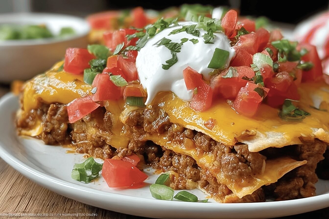 Easy Layered Taco Bake Recipe For Quick Family Dinners 6 Layered Taco Bake
