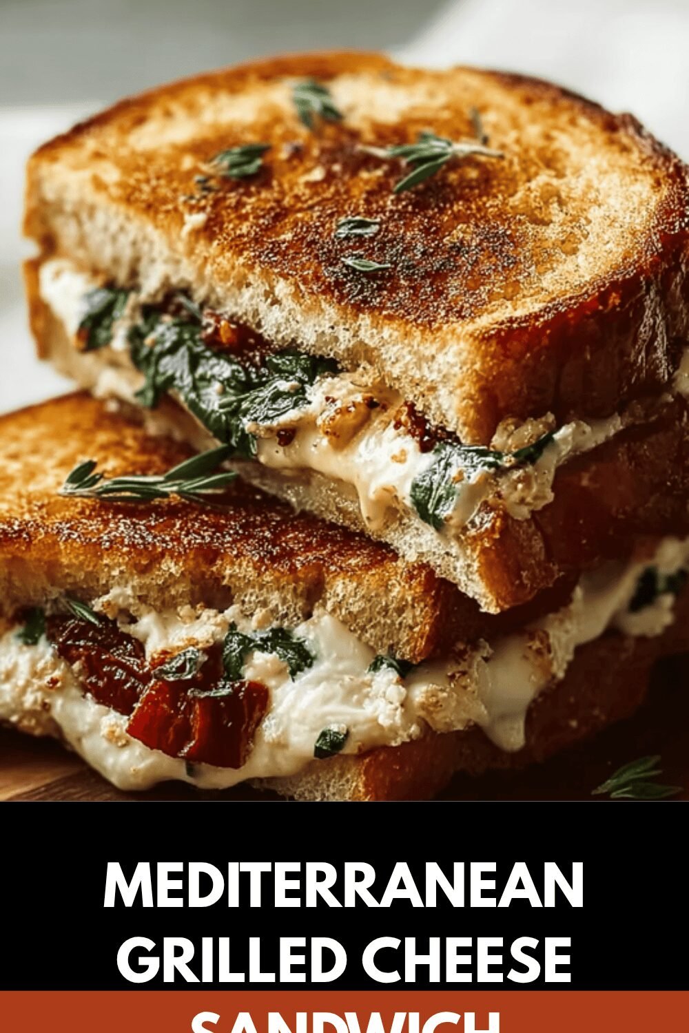 Mediterranean Grilled Cheese Sandwich