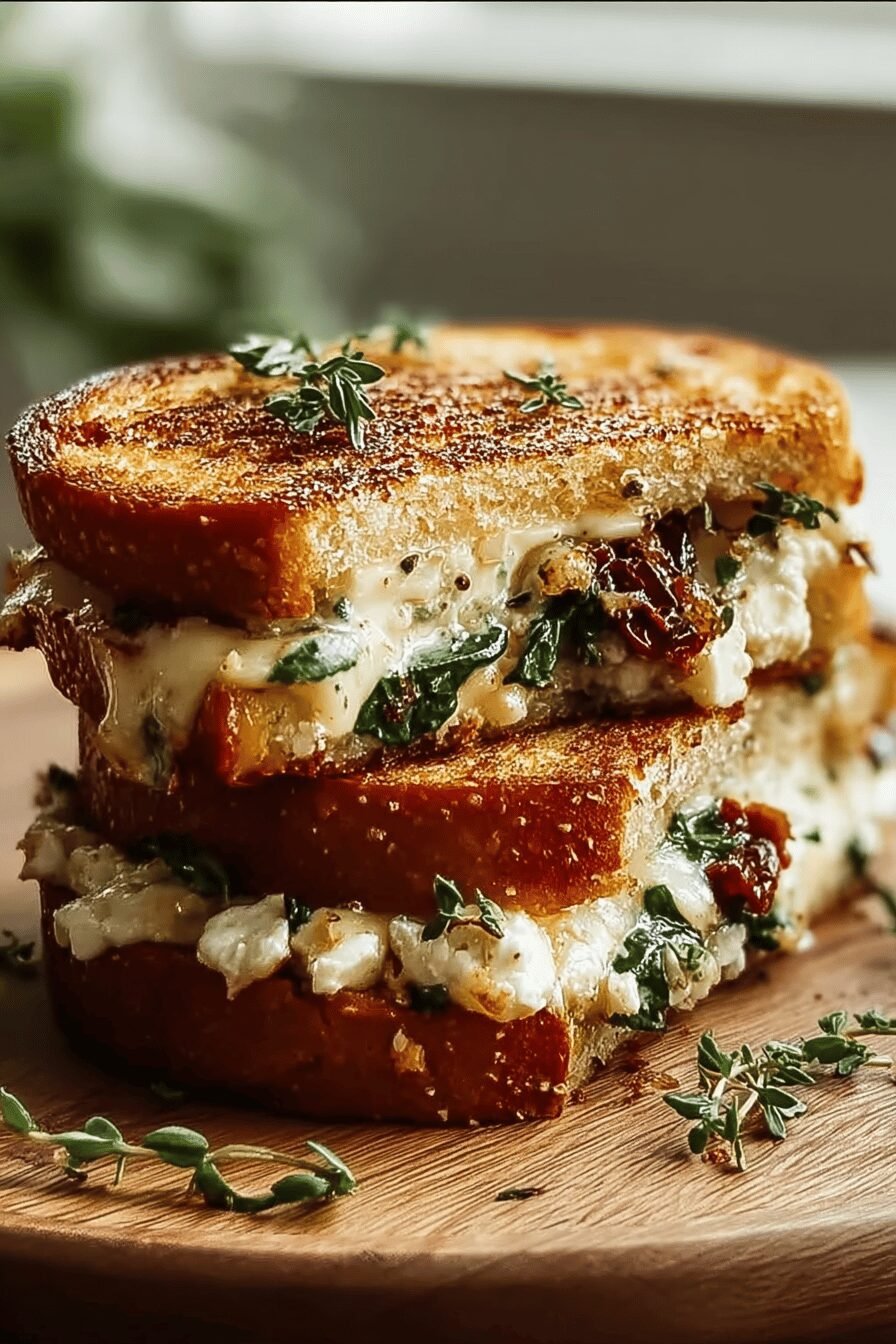 Mediterranean Grilled Cheese Sandwich