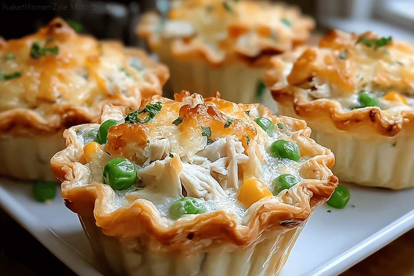 Mini Chicken Pot Pies Recipe With Easy Homemade Filling 6 Mini Chicken Pot Pies