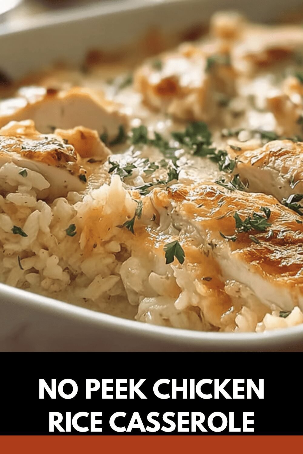 No Peek Chicken Rice Casserole