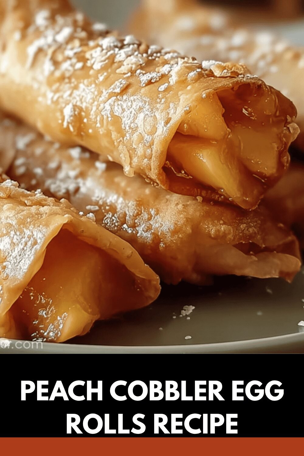 Peach Cobbler Egg Rolls Recipe