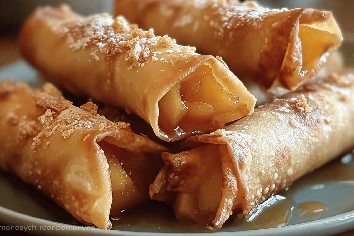 Peach Cobbler Egg Rolls Recipe