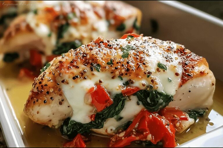 Roasted Red Pepper Spinach Mozzarella Stuffed Chicken 63.Png