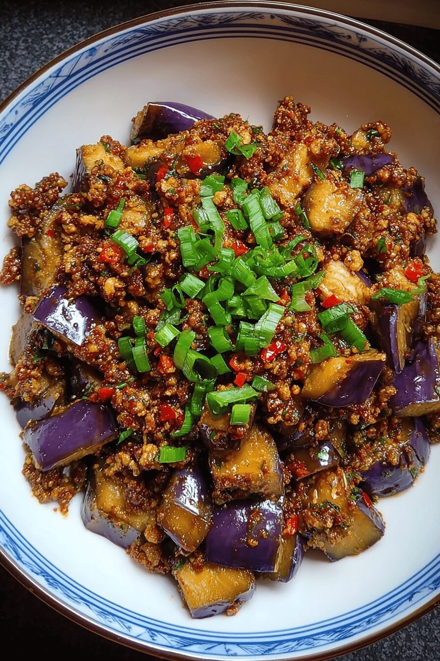Spicy Sichuan Eggplant Mince