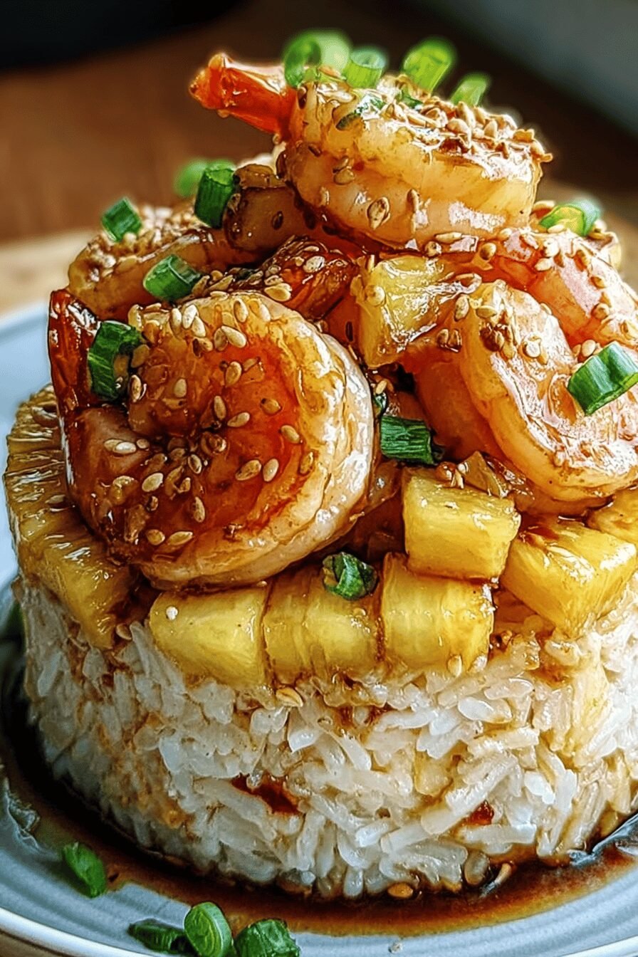 Teriyaki Shrimp Pineapple Rice