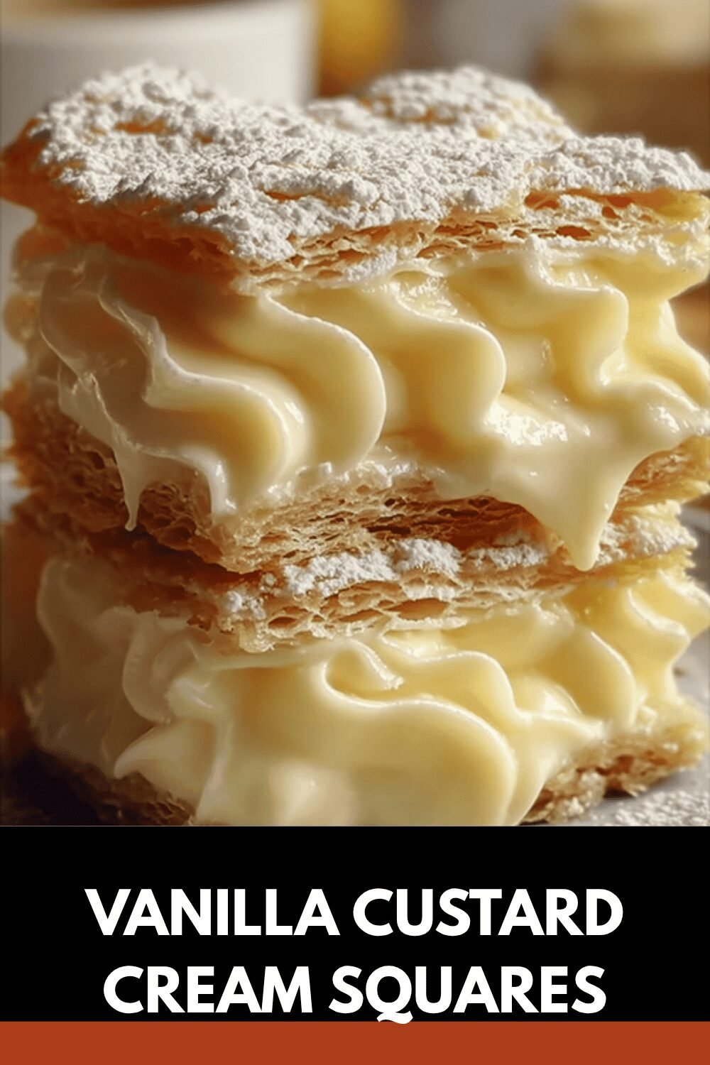 Vanilla Custard Cream Squares