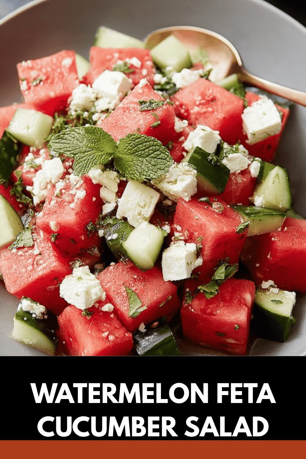 Watermelon Feta Cucumber Salad