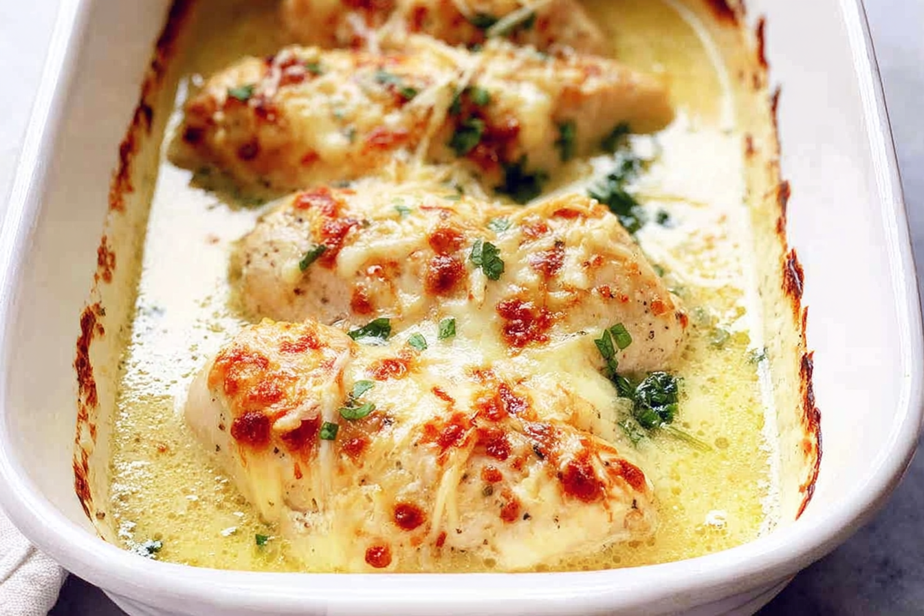 Creamy Baked Asiago Chicken