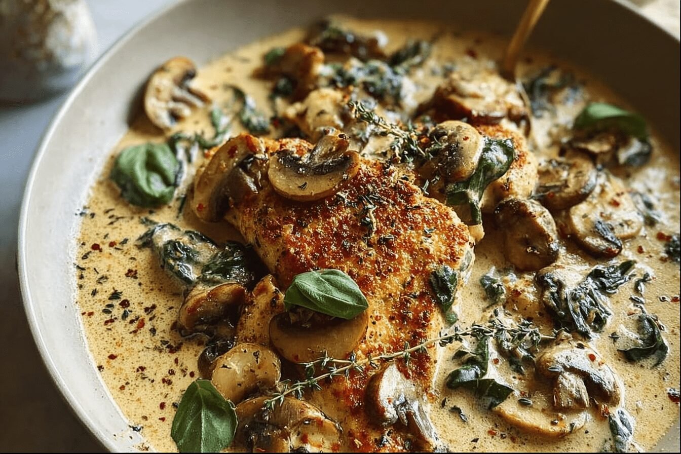 Creamy Mushroom Chicken Recipe With Rich And Savory Sauce 6 Creamy Mushroom Chicken